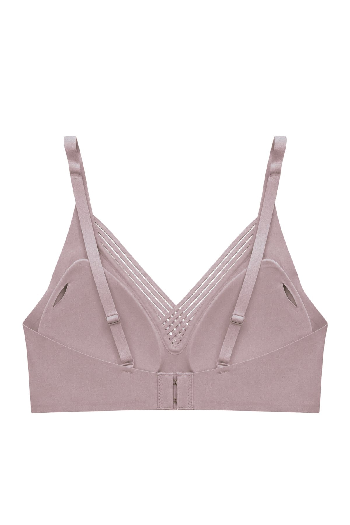 Seamless Bra - Lucent | Kahverengi Lazer Kesim Balensiz Ön Çapraz Şerit Detaylı Kadın Sütyen