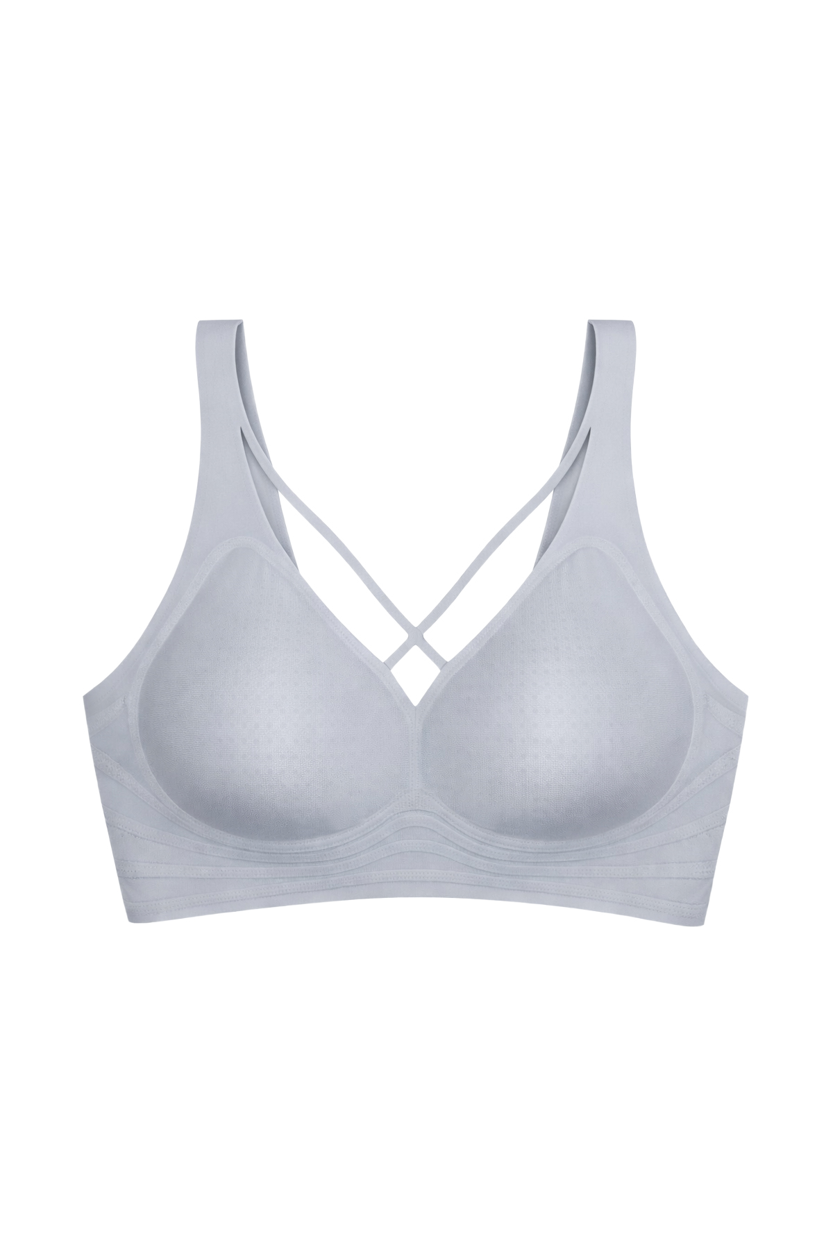 Seamless Bra - Zero Feel | Gri Lazer Kesim Dikişsiz Ultra Hafif Balensiz Kadın Sütyen