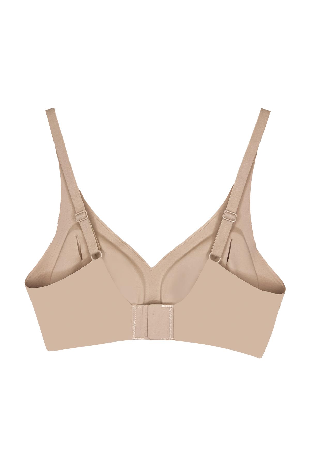 Seamless Bra - Wave | Kahverengi Lazer Kesim Dikişsiz Dalga Detaylı Balensiz Kadın Sütyen