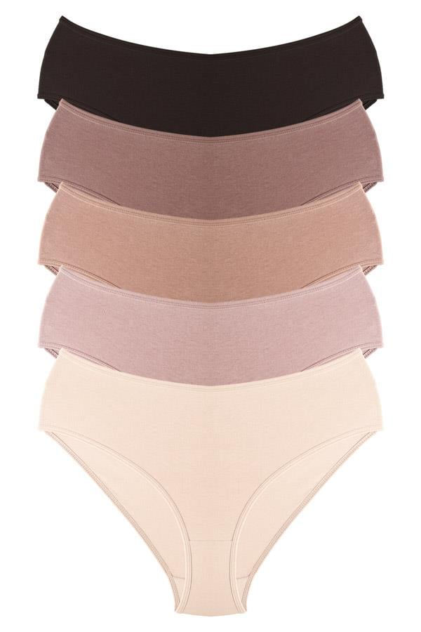 Pamuklu Geniş Kenarlı Bato Külot 5li Paket