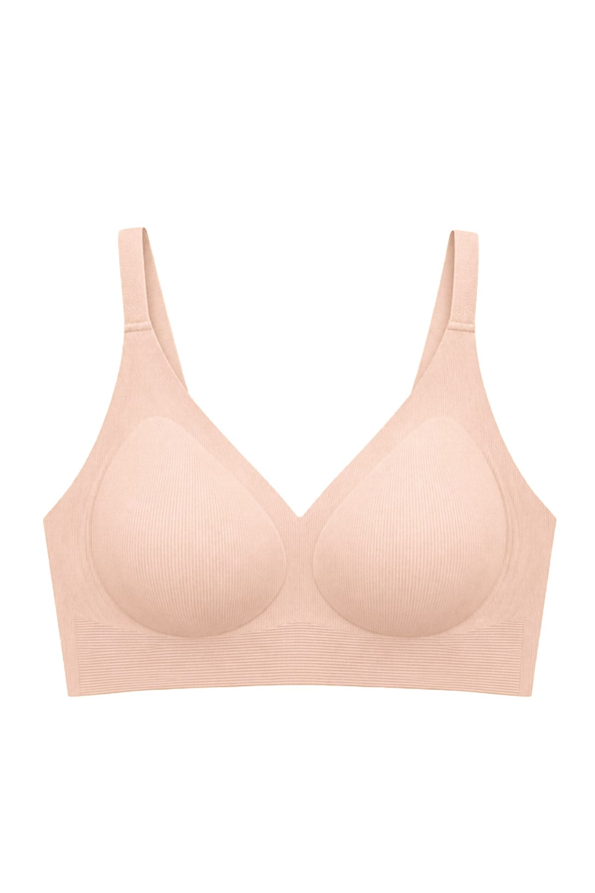 Seamless Bra - Velora | Ten Lazer Kesim Balensiz Rib Dokulu Dikişsiz Kadın Sütyen