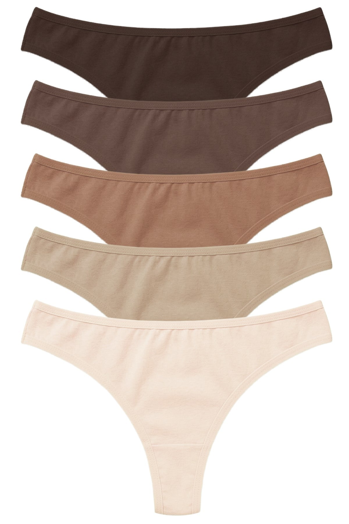 Pamuklu Basic Kadın Tanga Külot 5li Paket