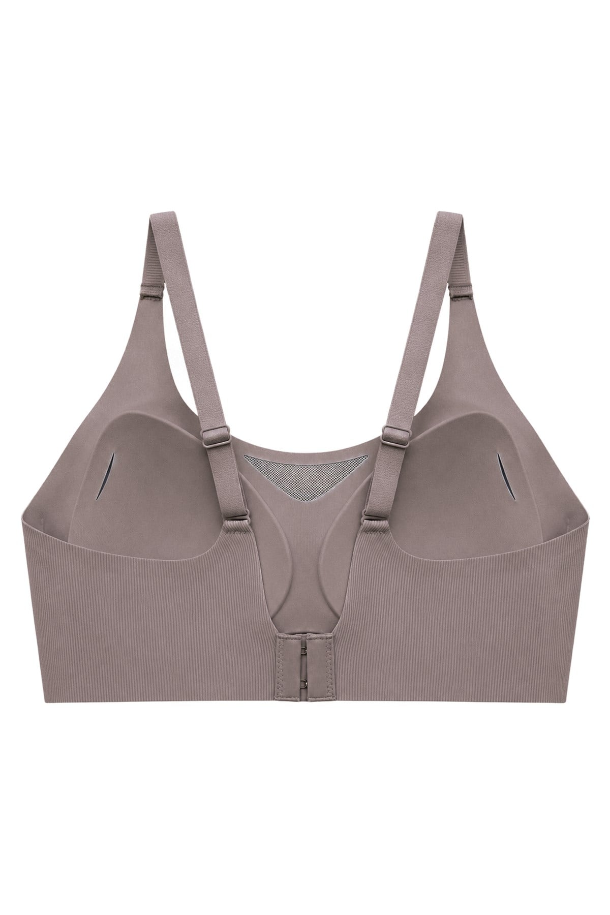 Seamless Bra - Avena | Kahverengi Lazer Kesim Balensiz Çizgi Dokulu Tül Detaylı Kadın Sütyen