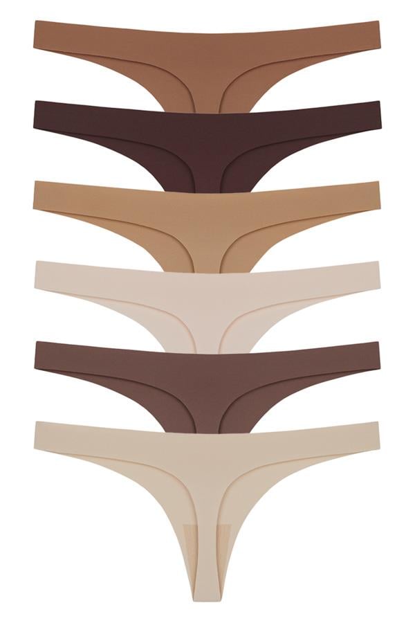 Lazer Kesim Kadın Tanga Külot 6lı Paket