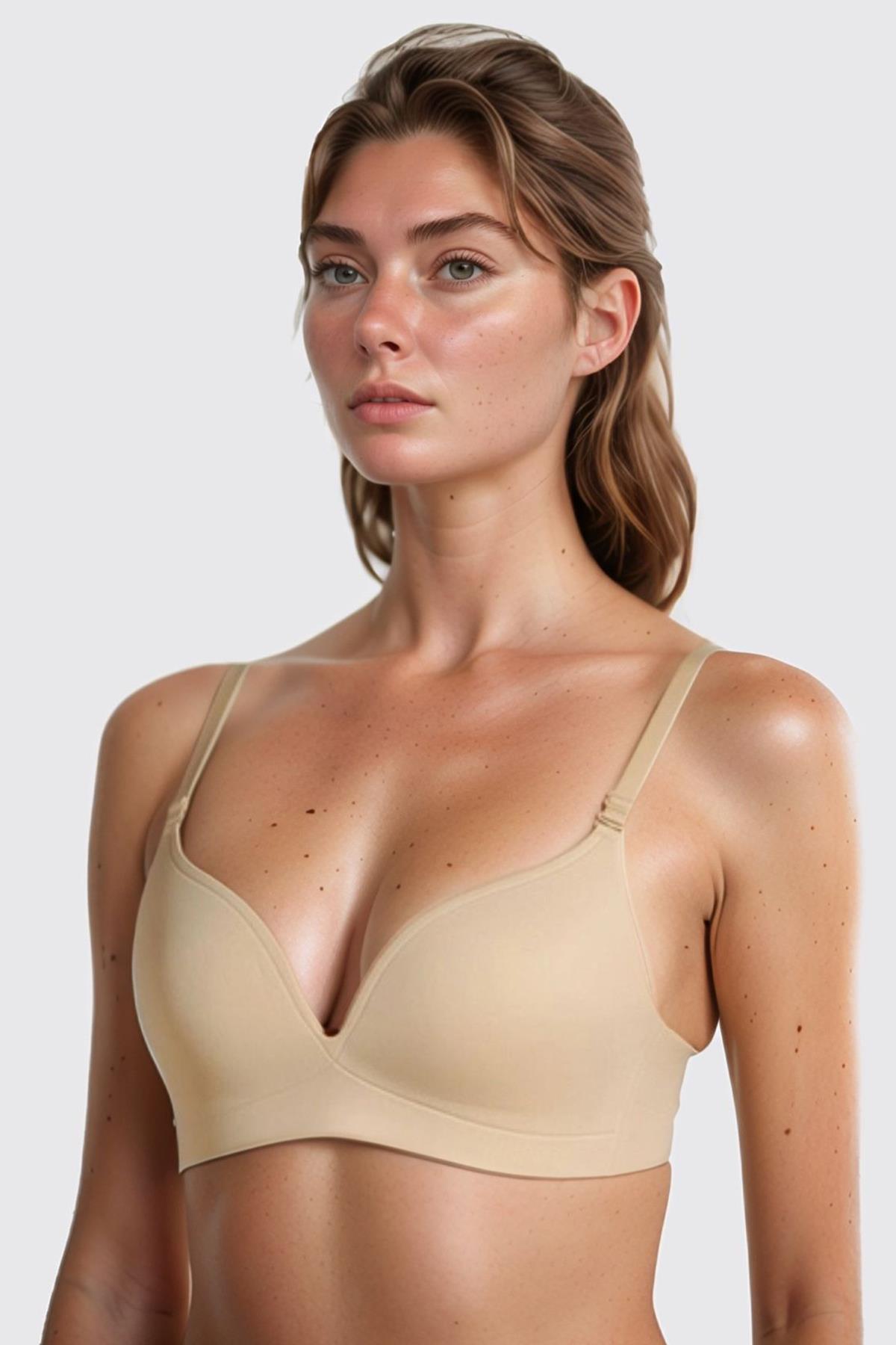 Ten Dikişsiz Lazer Kesim Sütyen Ayarlanabilir Askılı Kadın Hayalet Sütyen Agraflı