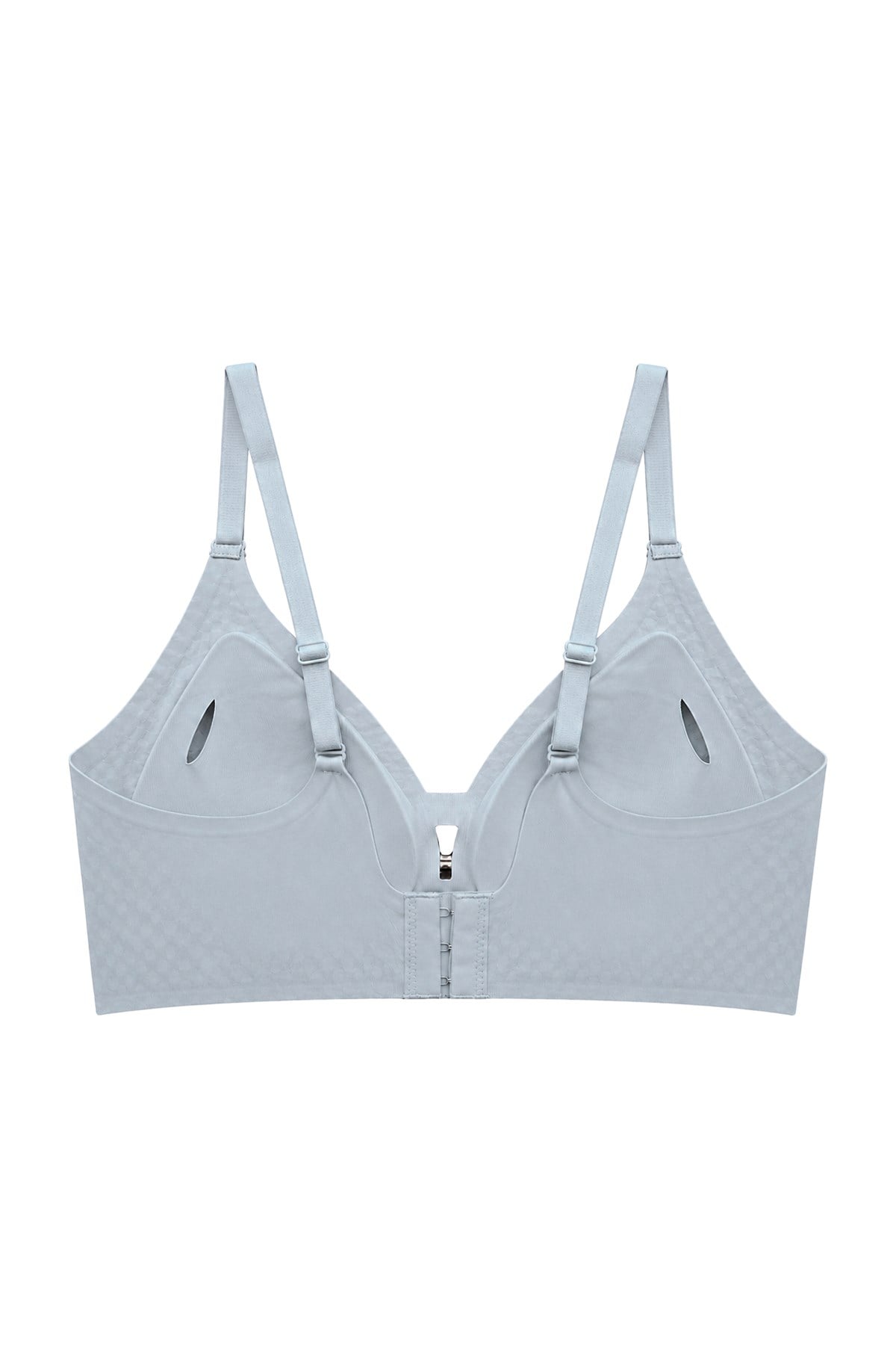 Seamless Bra - Elune | Gri Lazer Kesim Balensiz Dekolte Taş Detaylı Dikişsiz Kadın Sütyen