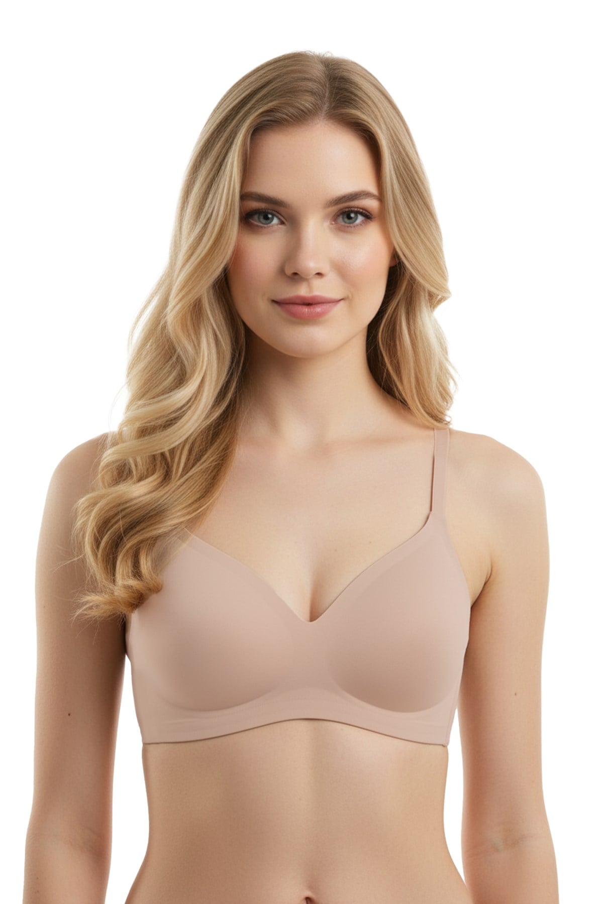 Seamless Bra - Pure | Kahverengi Lazer Kesim Dikişsiz Ayarlanabilir Askılı Balensiz Kadın Sütyen
