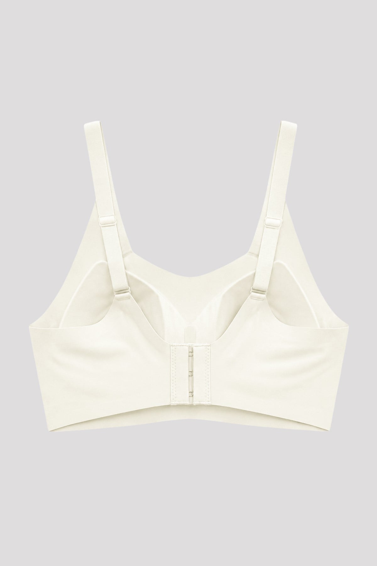 Seamless Bra - Elaris | Krem Lazer Kesim Balensiz Dekolteli Şerit Detay Dikişsiz Kadın Sütyen