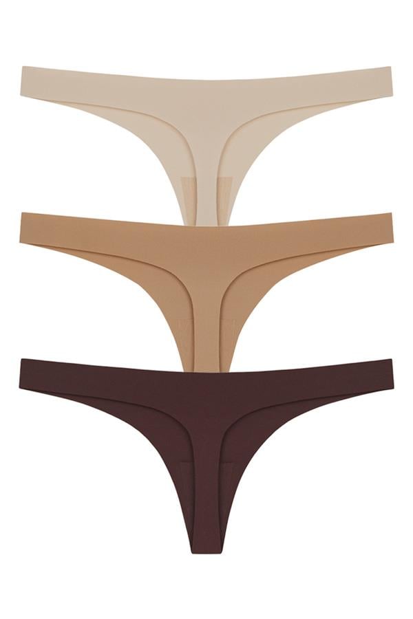 Lazer Kesim Kadın Tanga Külot 3lü Paket-2