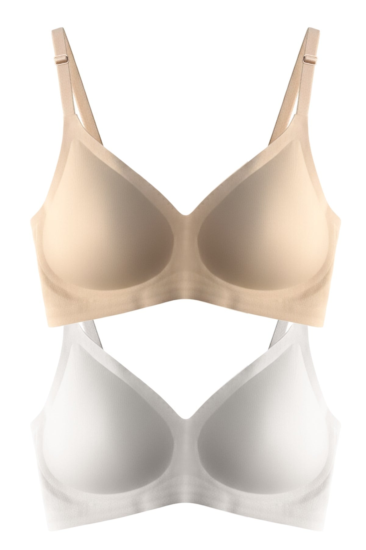 Seamless Bra - Soft | Lazer Kesim Balensiz Ayarlanabilir Askılı Dikişsiz Kadın Sütyen 2li Paket-5