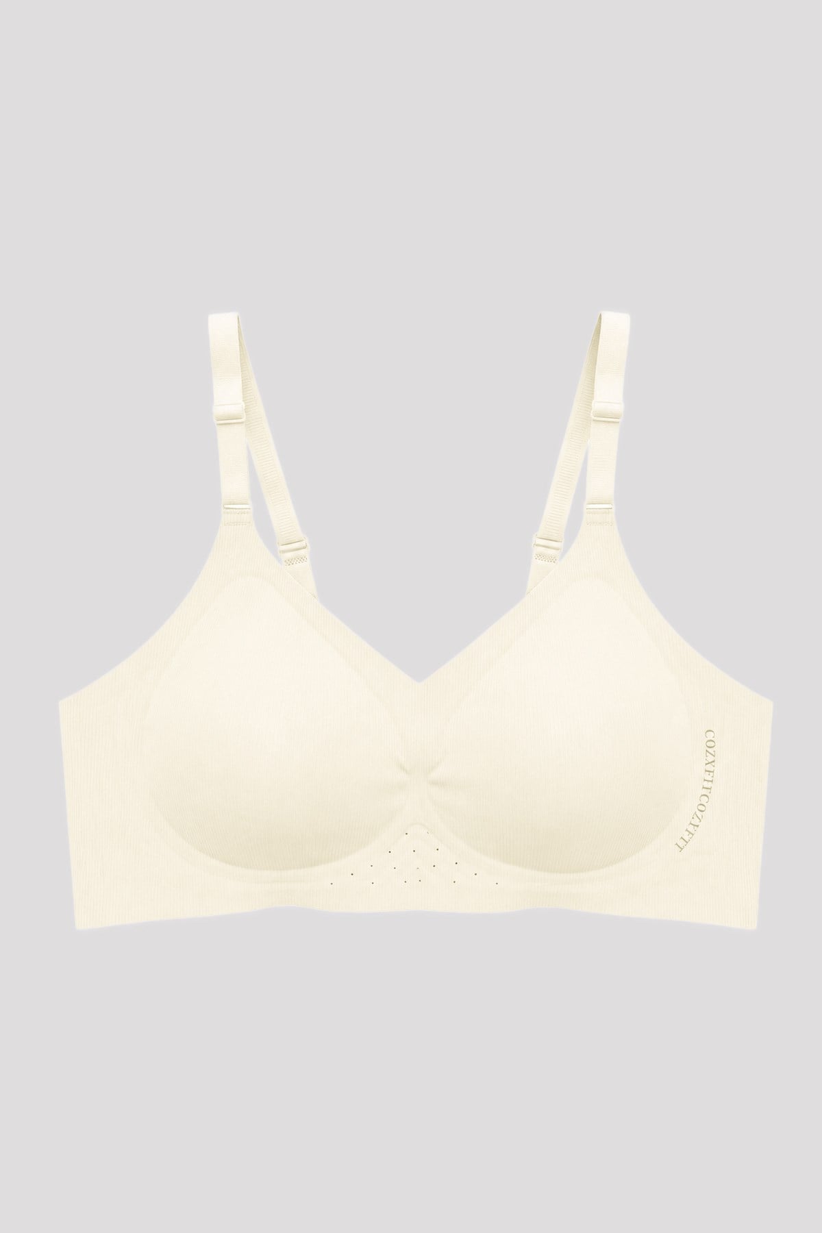 Seamless Bra - Alure | Krem Lazer Kesim Balensiz Perfore Detaylı Dikişsiz Kadın Sütyen