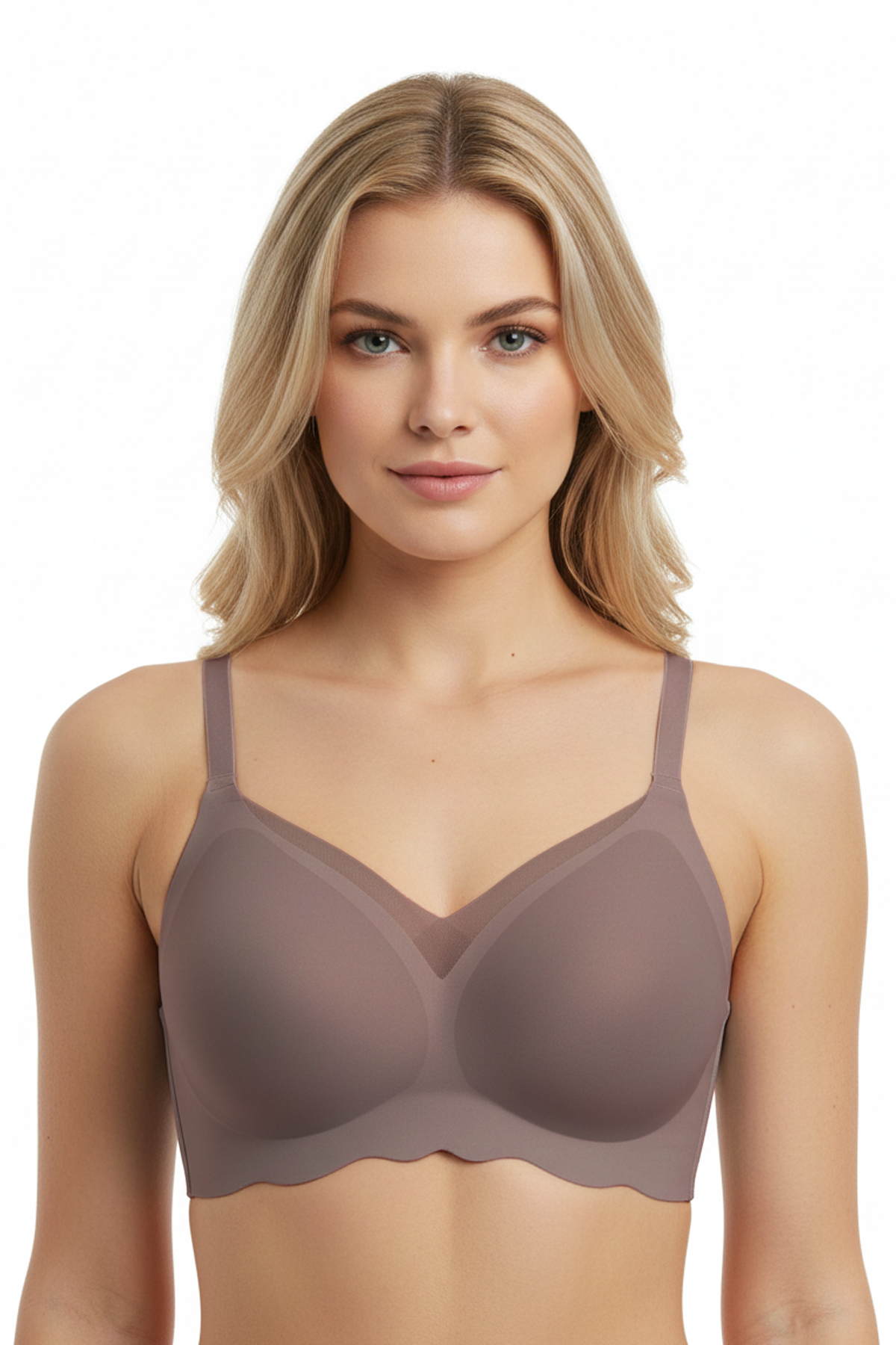 Seamless Bra - Touch | Lazer Kesim Dikişsiz Tül ve Dalga Detaylı Balensiz Kadın Sütyen 3lü Paket-2