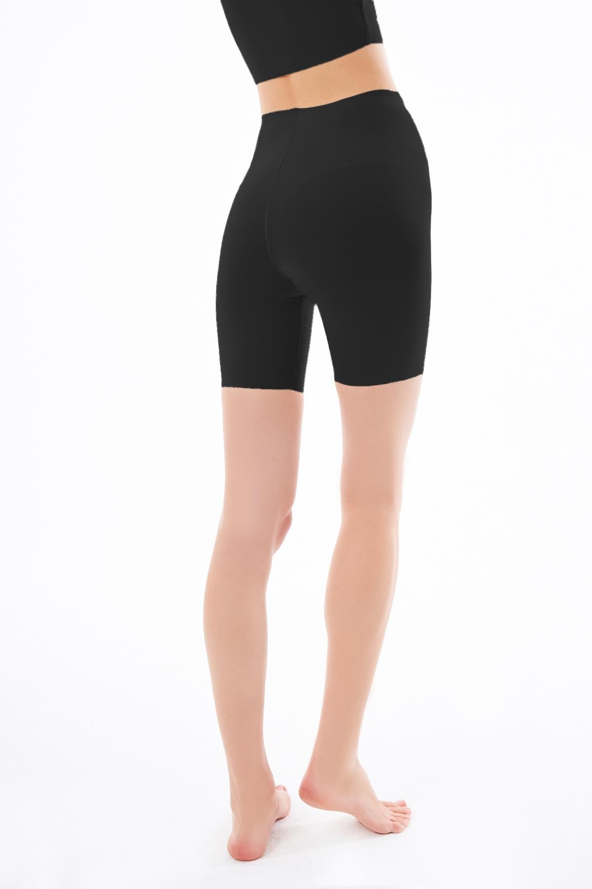 Siyah Yüksek Bel Toparlayıcı Lazer Kesim Kadın Korse