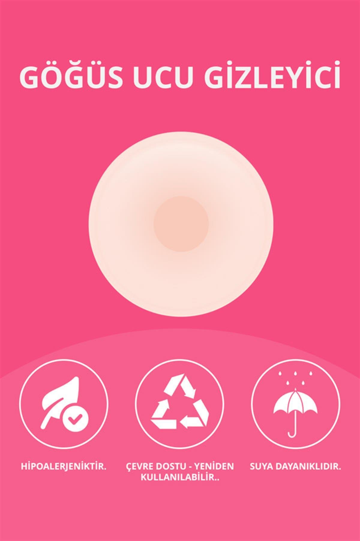 Silikon Göğüs Ucu Kapatıcı, Meme Ucu Kapatıcı 3lü Paket