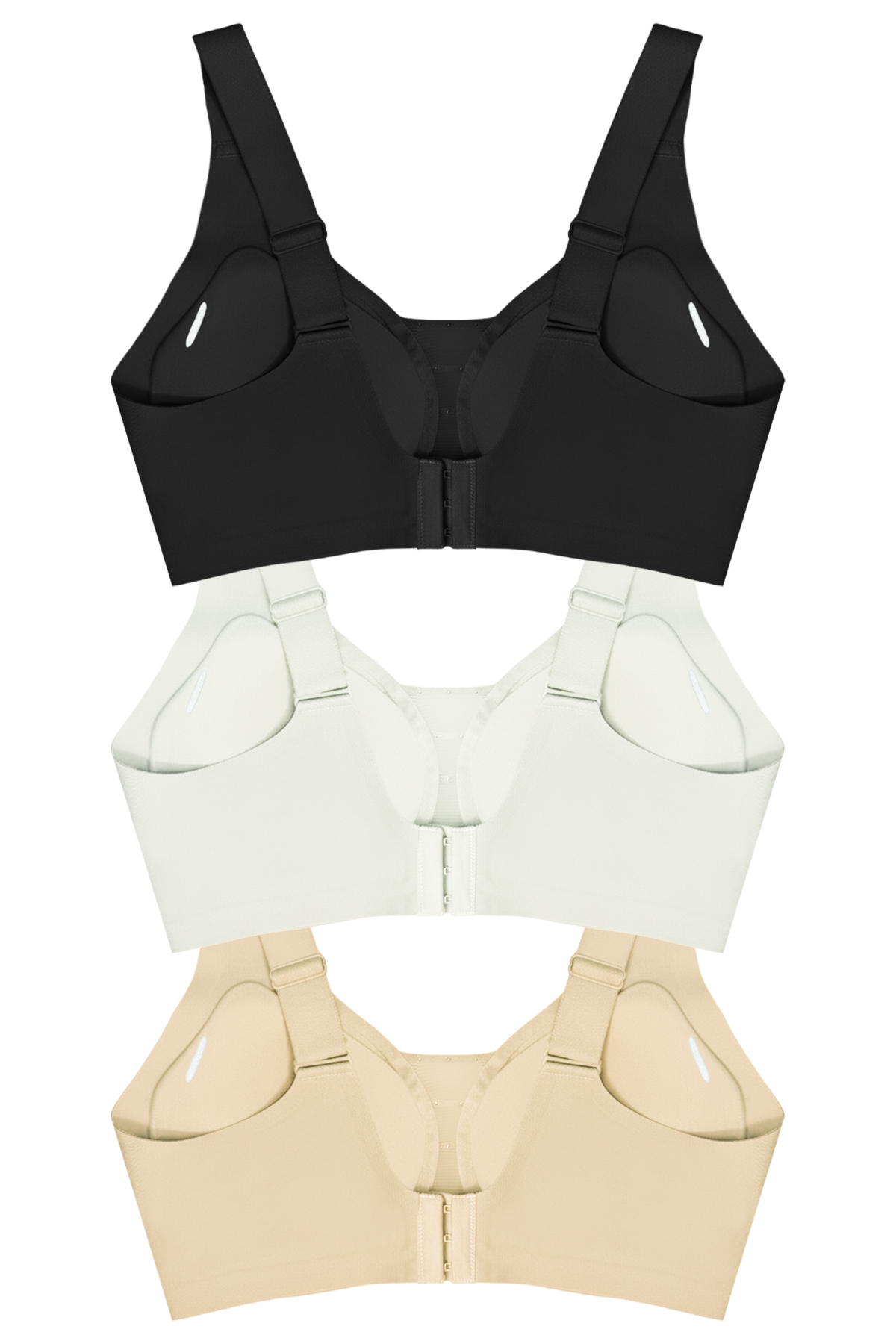 Seamless Bra - Balance | Lazer Kesim Taşlı Dikişsiz Toparlayıcı Büyük Beden Kadın Sütyen 3lü Paket