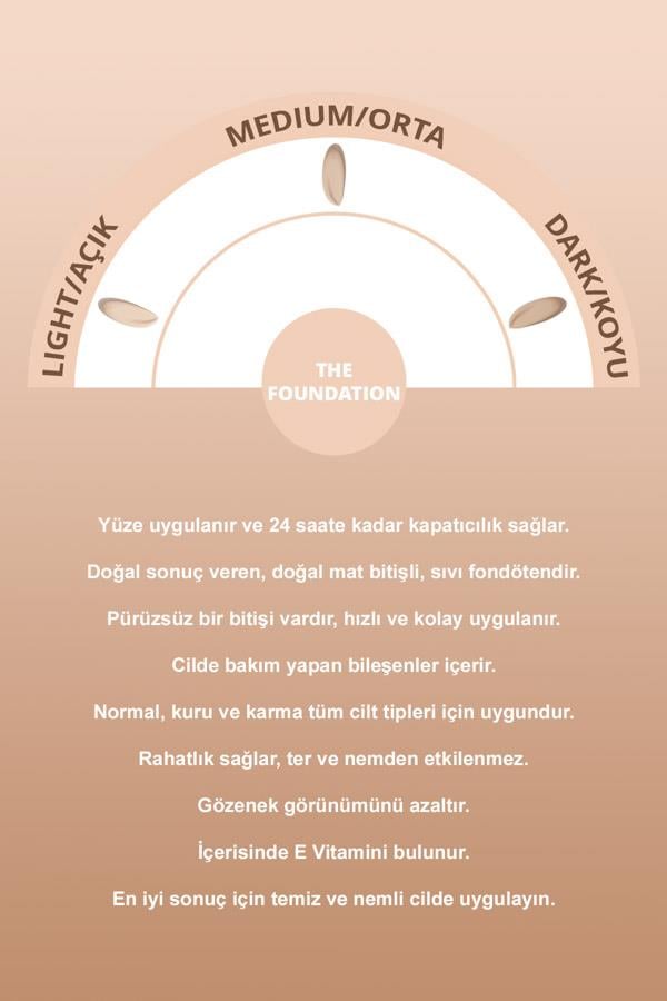 The Foundation - Kapatıcı Fondöten Medium 30 ml