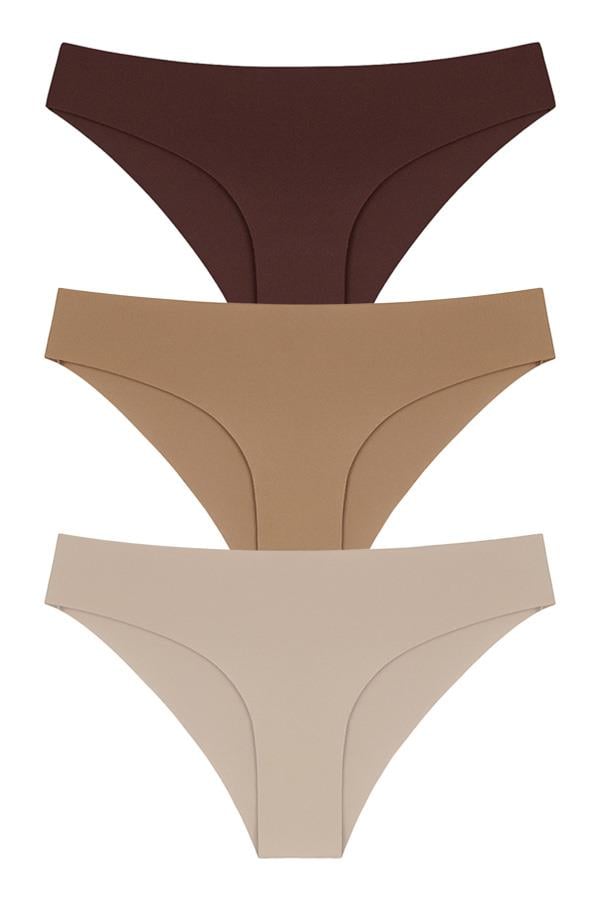 Lazer Kesim Kadın Bikini Külot 3lü Paket-2