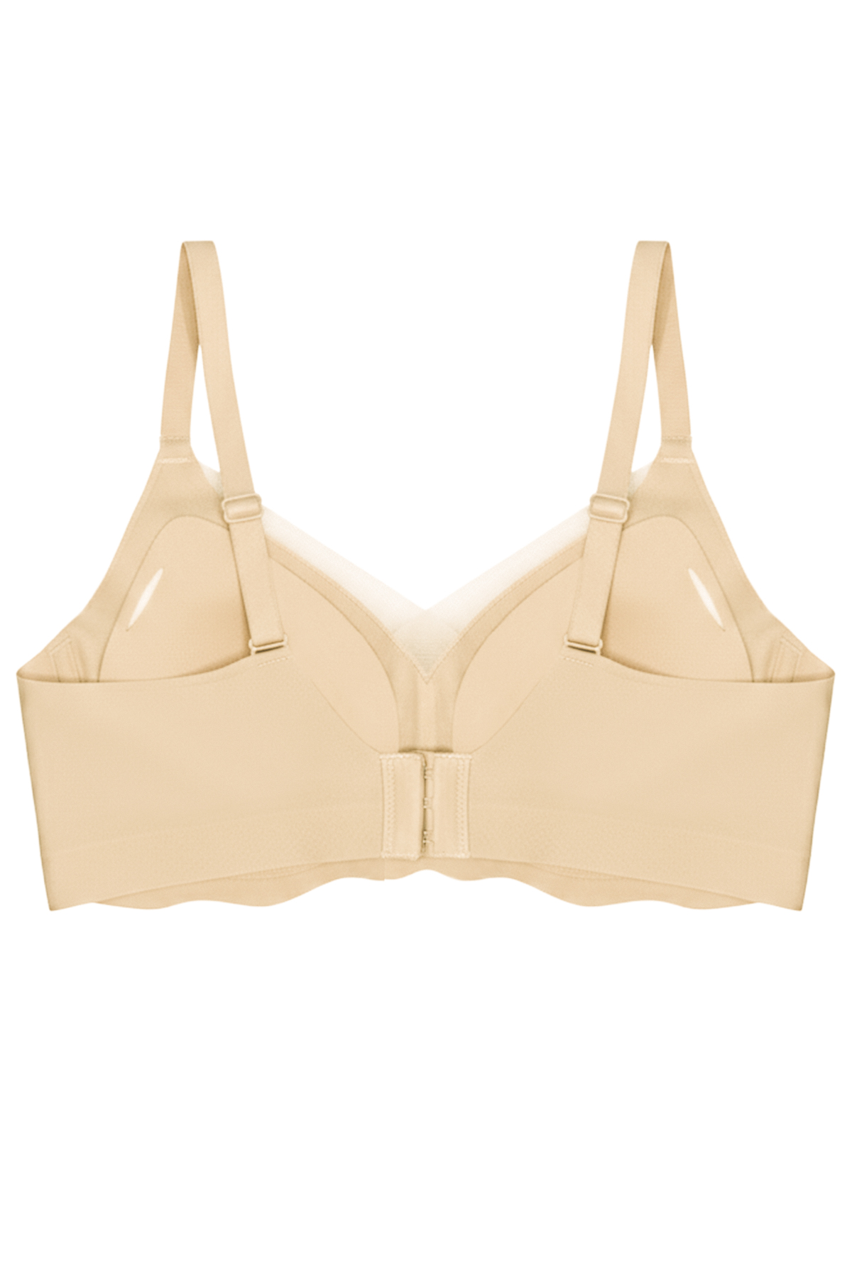 Seamless Bra - Touch | Ten Lazer Kesim Dikişsiz Tül ve Dalga Detaylı Balensiz Kadın Sütyen