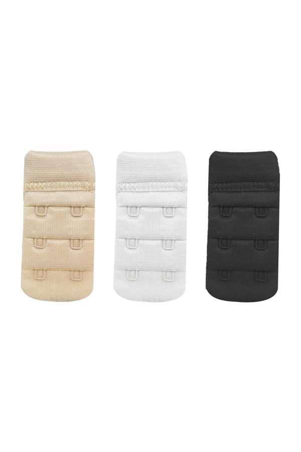 Kadın Sütyen Uzatma Agrafı 2 Kancalı 3 Sıralı Kopça 3lü Paket