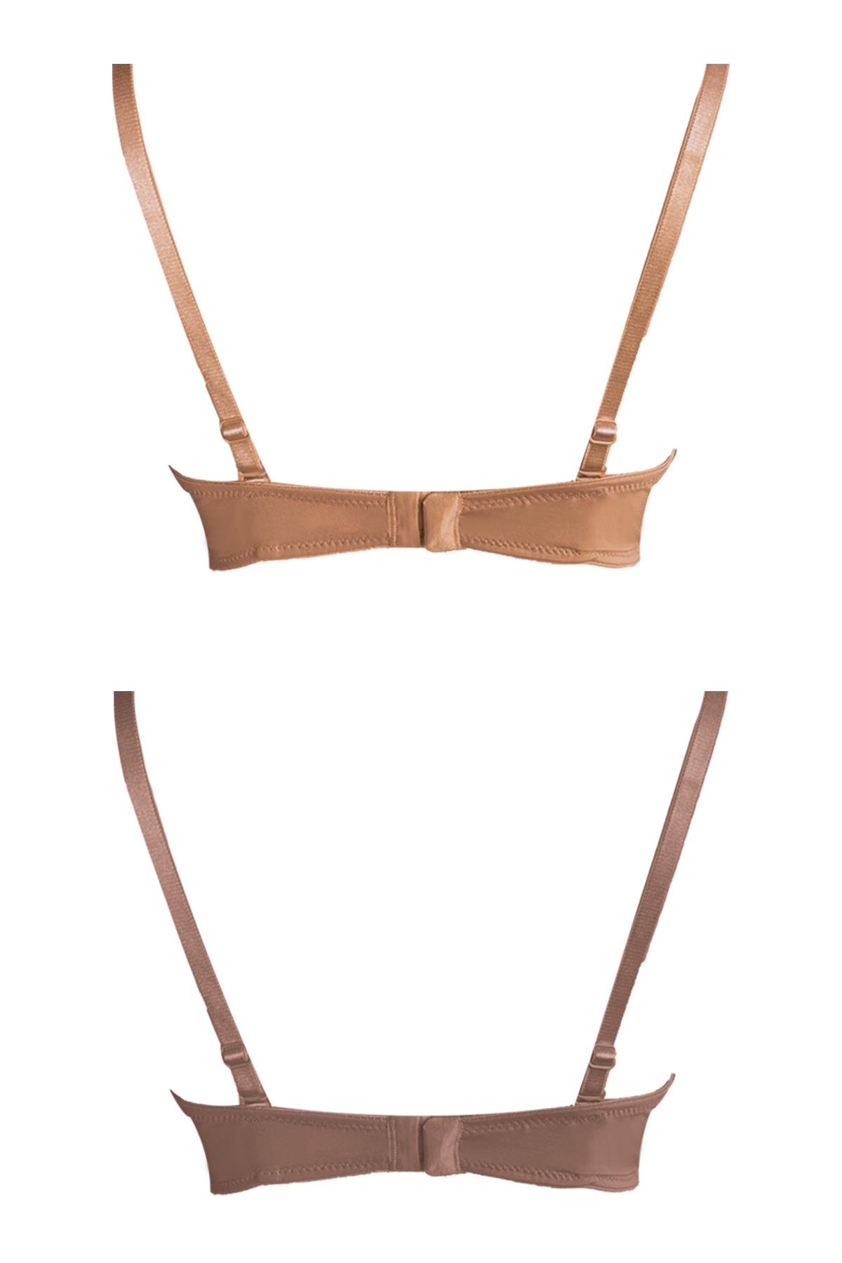 Balenli Toparlayıcı Dolgusuz Straplez Sütyen 2li Paket