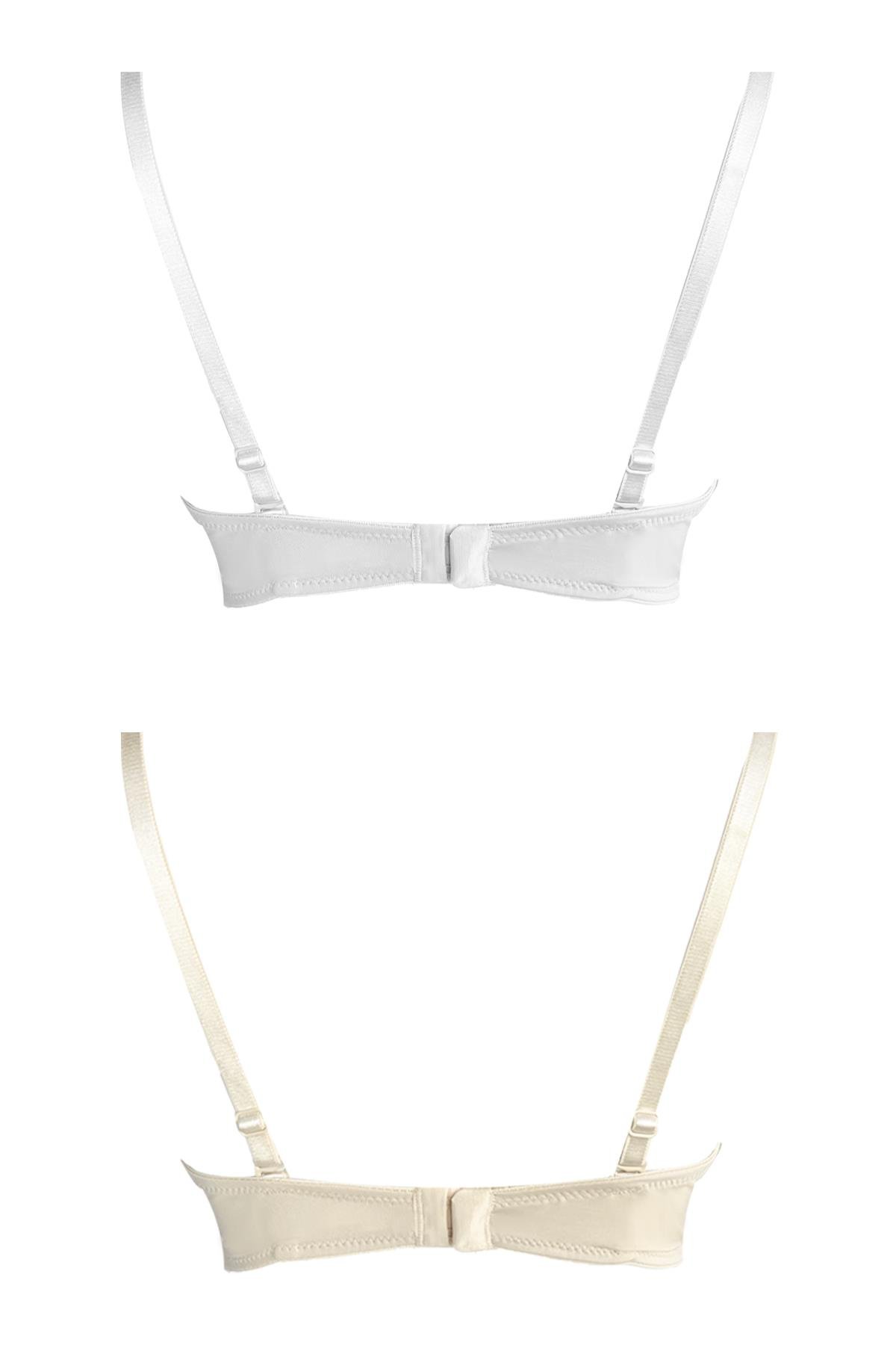 Balenli Toparlayıcı Dolgusuz Straplez Sütyen 2li Paket-3