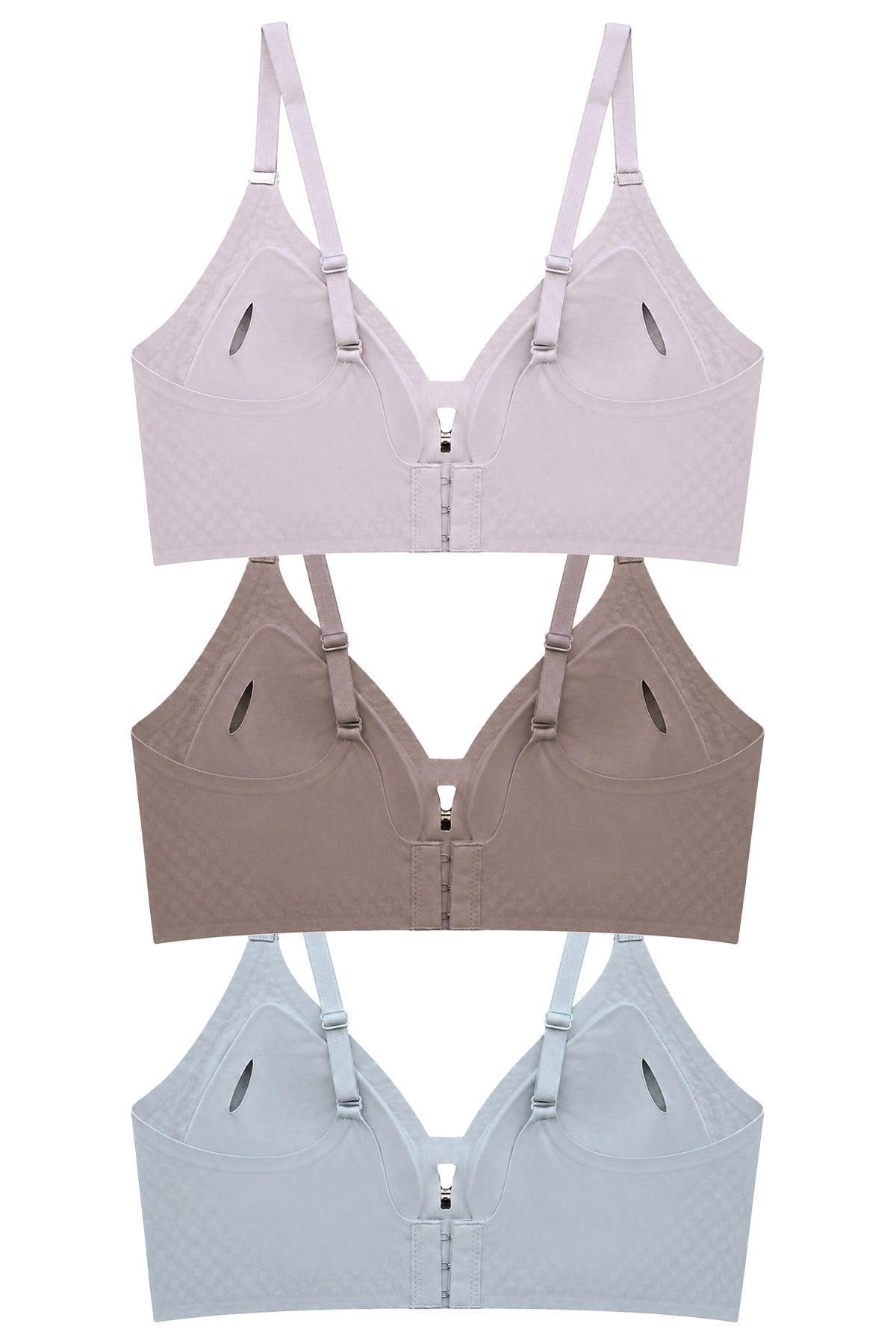 Seamless Bra - Elune | Lazer Kesim Balensiz Dekolte Taş Detaylı Dikişsiz Kadın Sütyen 3lü Paket