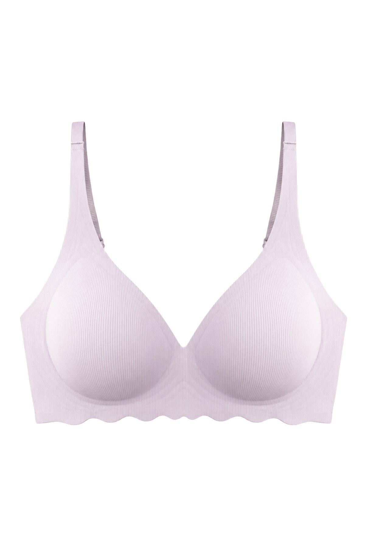 Seamless Bra - Lumera | Lila Lazer Kesim Balensiz Rib Dokulu Dalga Kesim Dikişsiz Kadın Sütyen