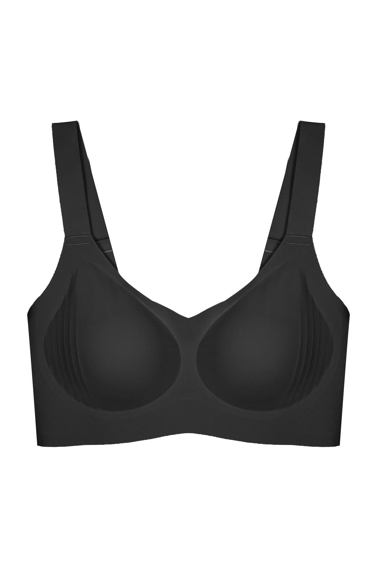 Seamless Bra - Curve | Siyah Lazer Kesim Dikişsiz Toparlayıcı Büyük Beden Kadın Sütyen