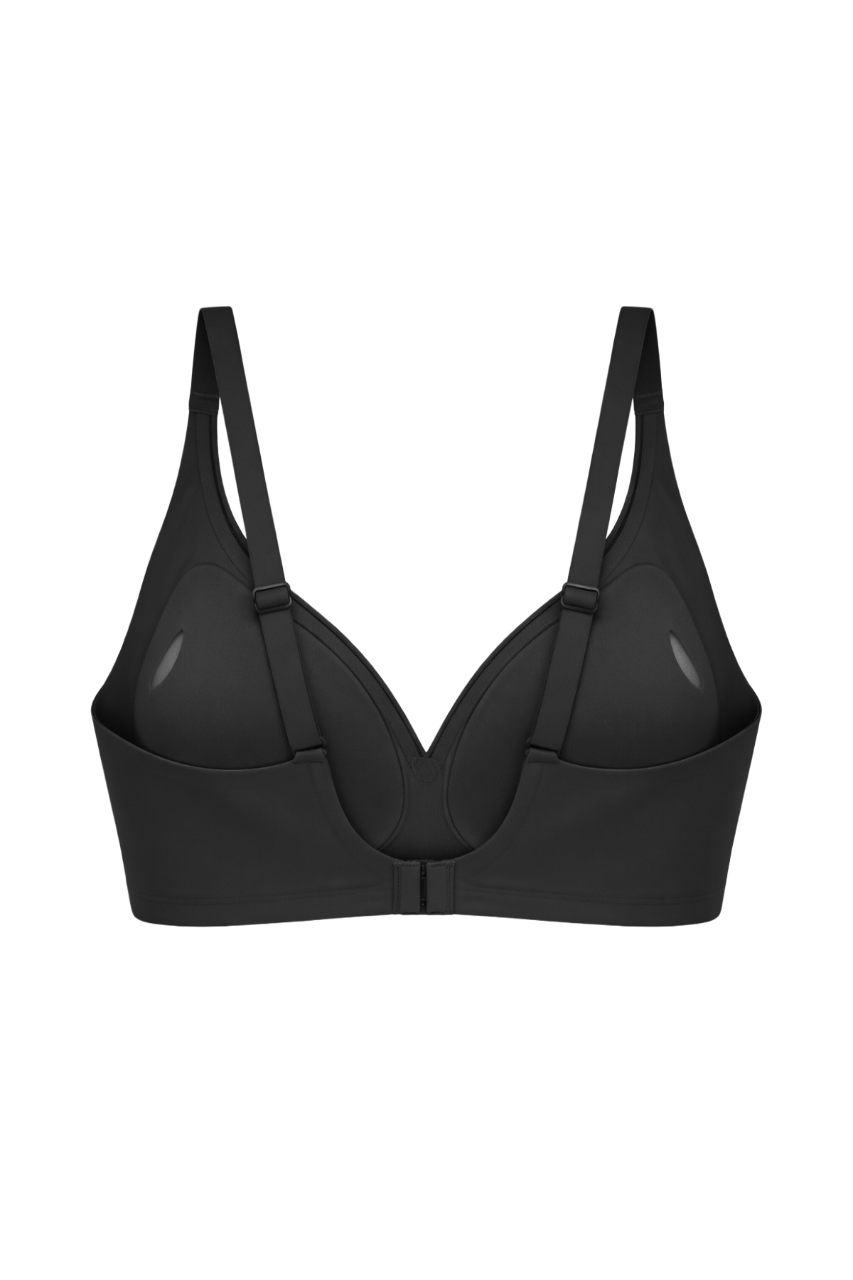 Seamless Bra - Slight | Siyah Lazer Kesim Dikişsiz Dilim Detaylı Balensiz Kadın Sütyen