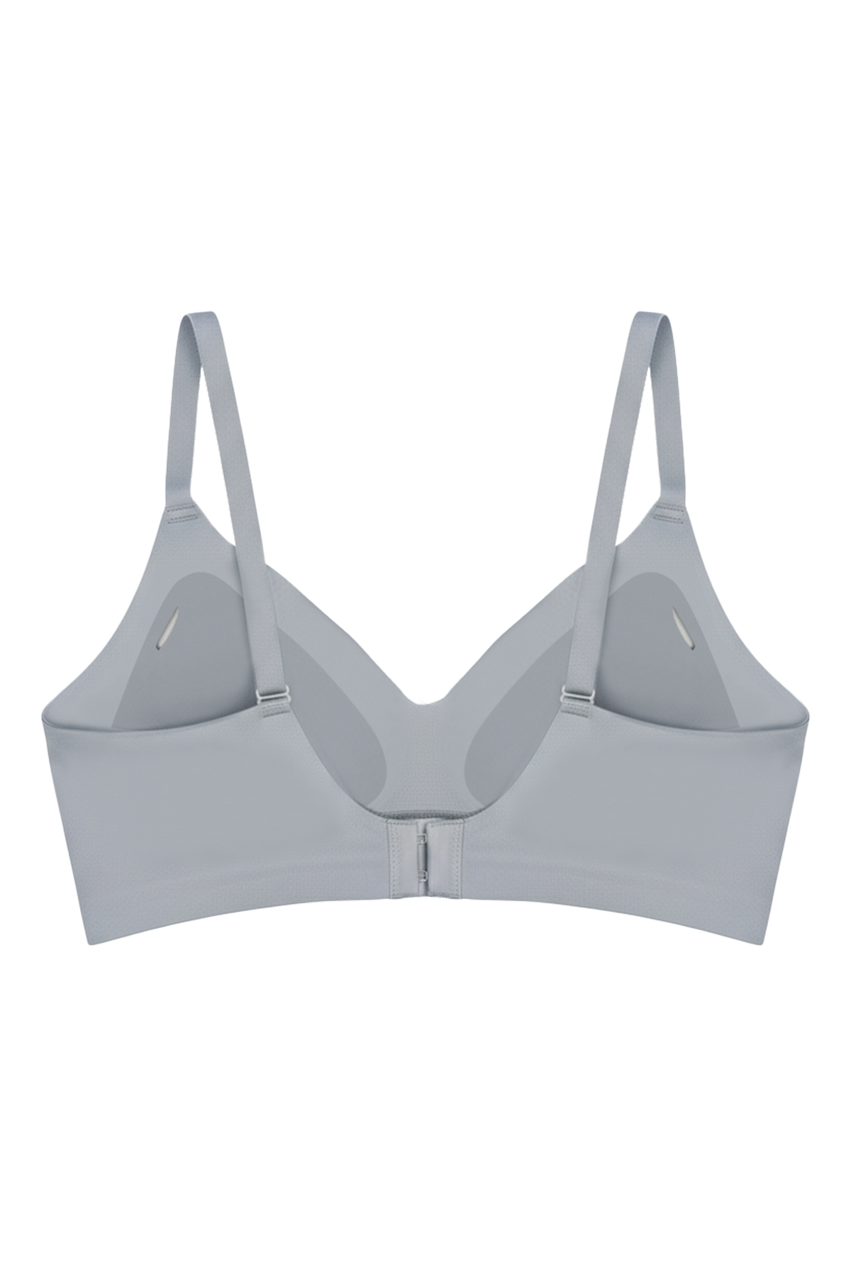Seamless Bra - Air | Gri Lazer Kesim Dikişsiz Dalga Şerit Detaylı Balensiz Kadın Sütyen