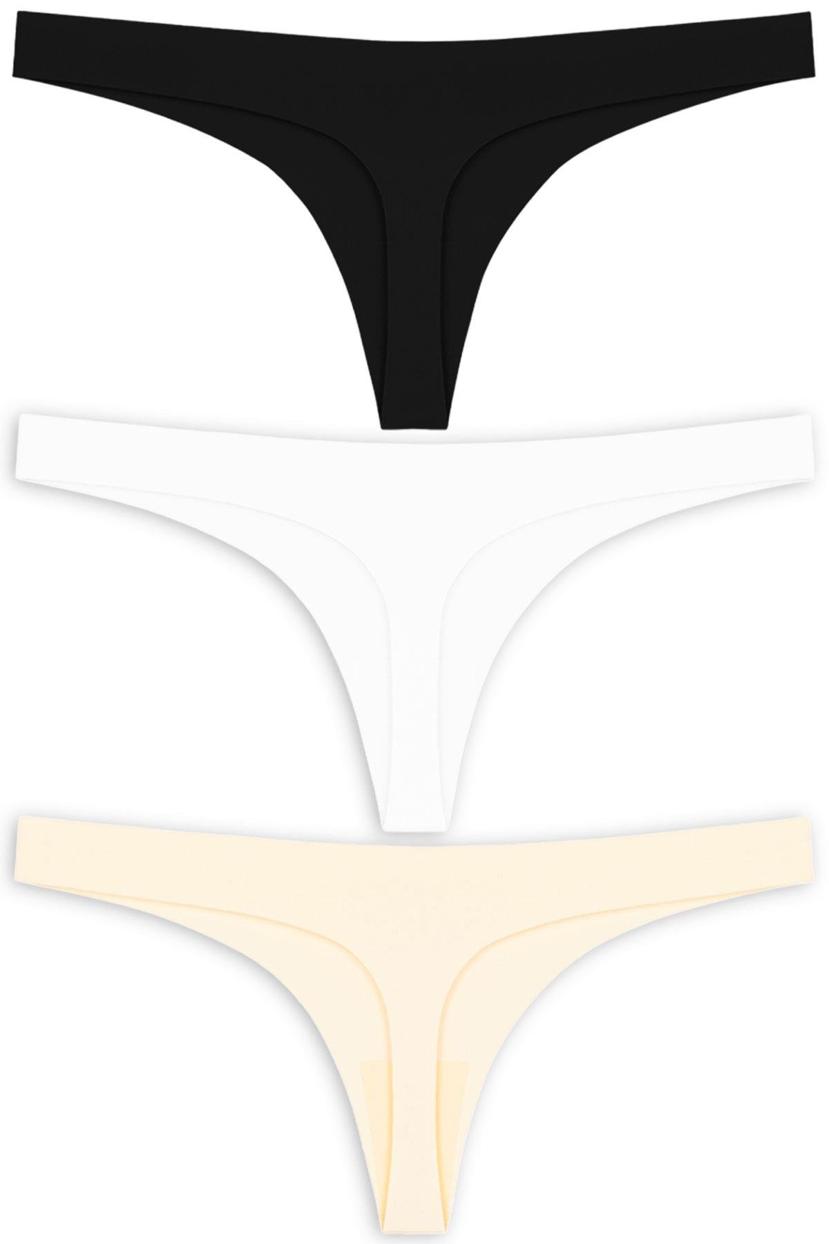 Basic Lazer Kesim Tanga Külot 3lü Paket - 1