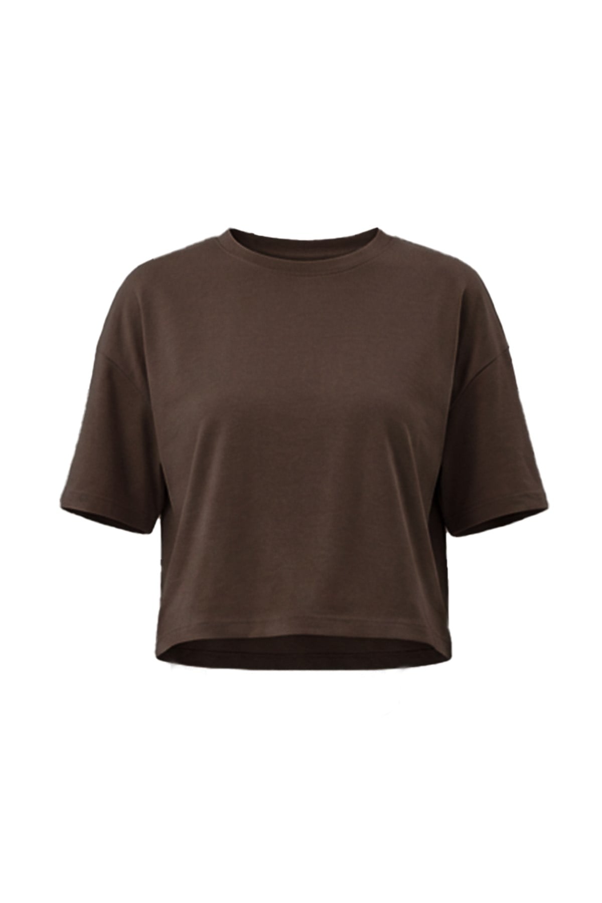 Premium - Sway Collection | Kahverengi Modal Bisiklet Yaka Tişört