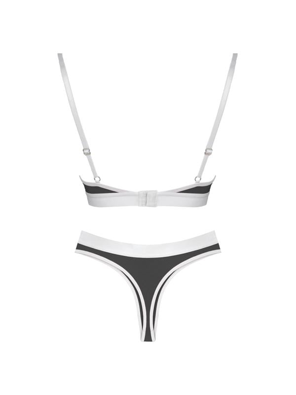 Siyah Pamuklu Lastik Detaylı Ayarlanabilir Askılı Kadın Sütyen Takımı