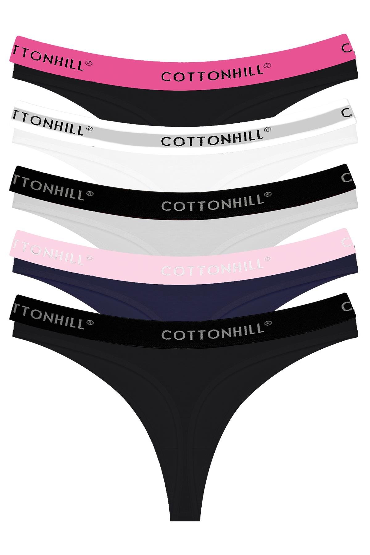 Pamuklu Basic Kadın Tanga Külot 5li Paket - 2