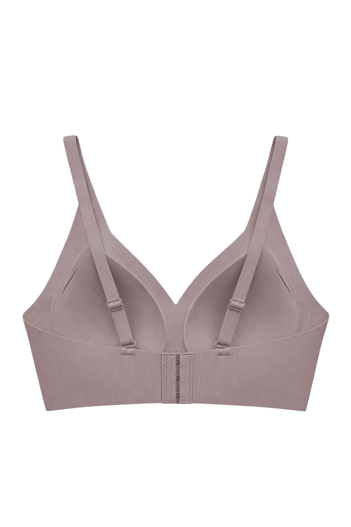 Seamless Bra - Velora | Kahverengi Lazer Kesim Balensiz Rib Dokulu Dikişsiz Kadın Sütyen