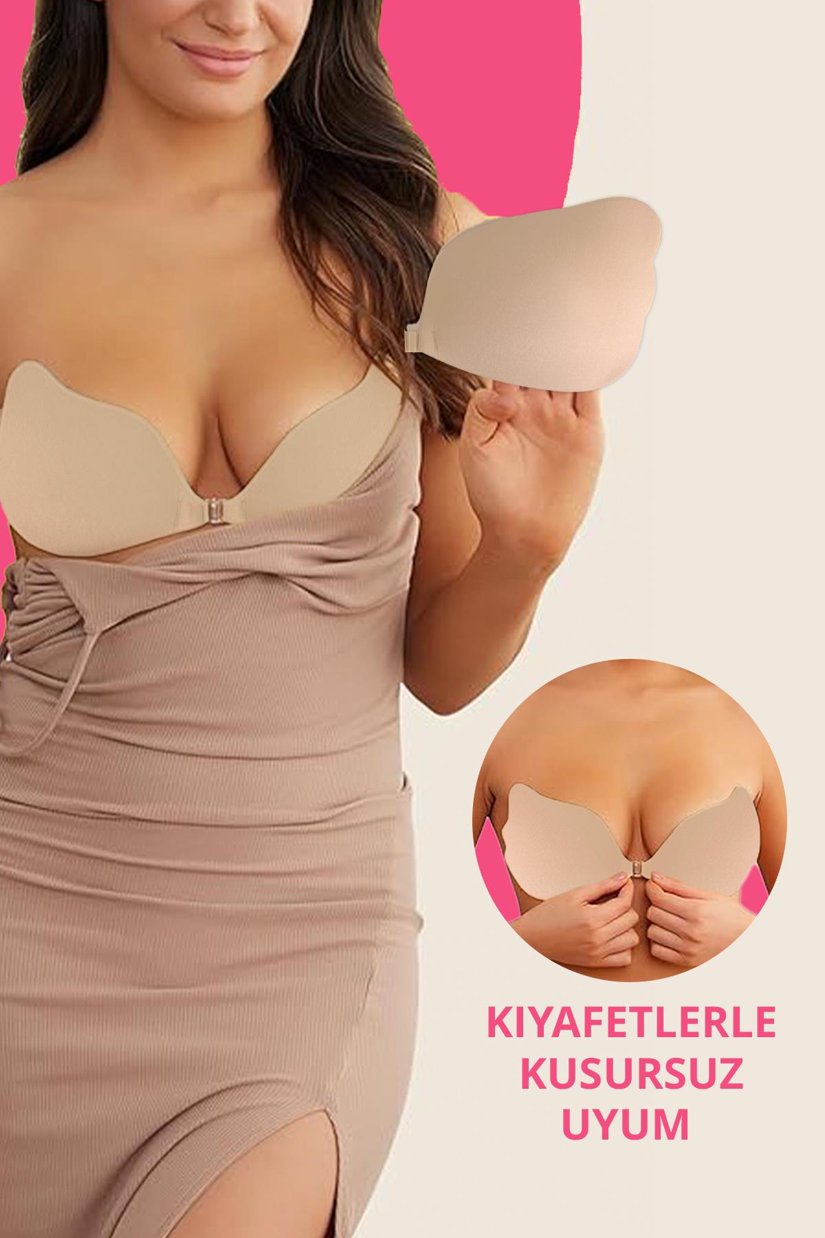 Ten Askısız Straplez Göğüs Dikleştirici Yapışkan Sütyen