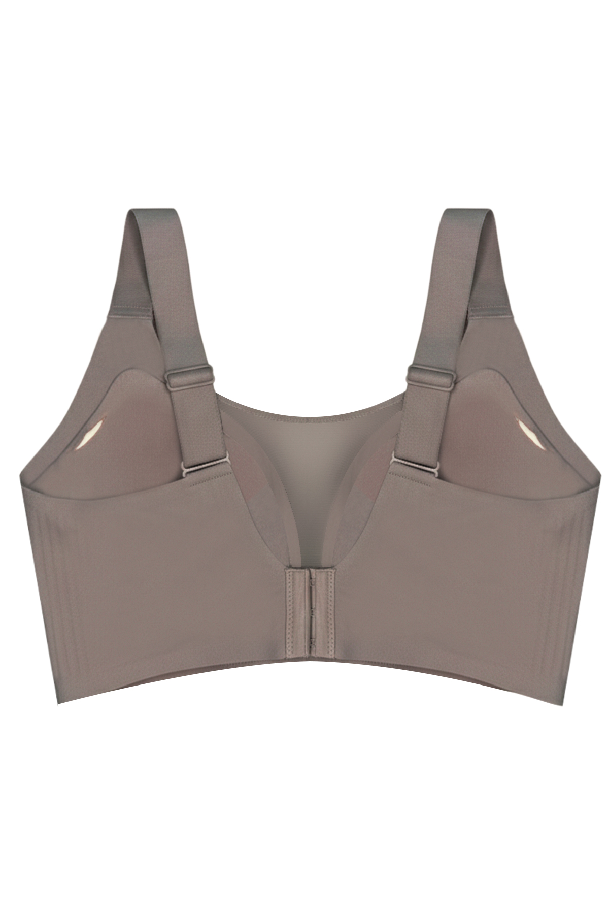 Seamless Bra - Forme | Kahverengi Lazer Kesim Dikişsiz Toparlayıcı Büyük Tüllü Beden Kadın Sütyen