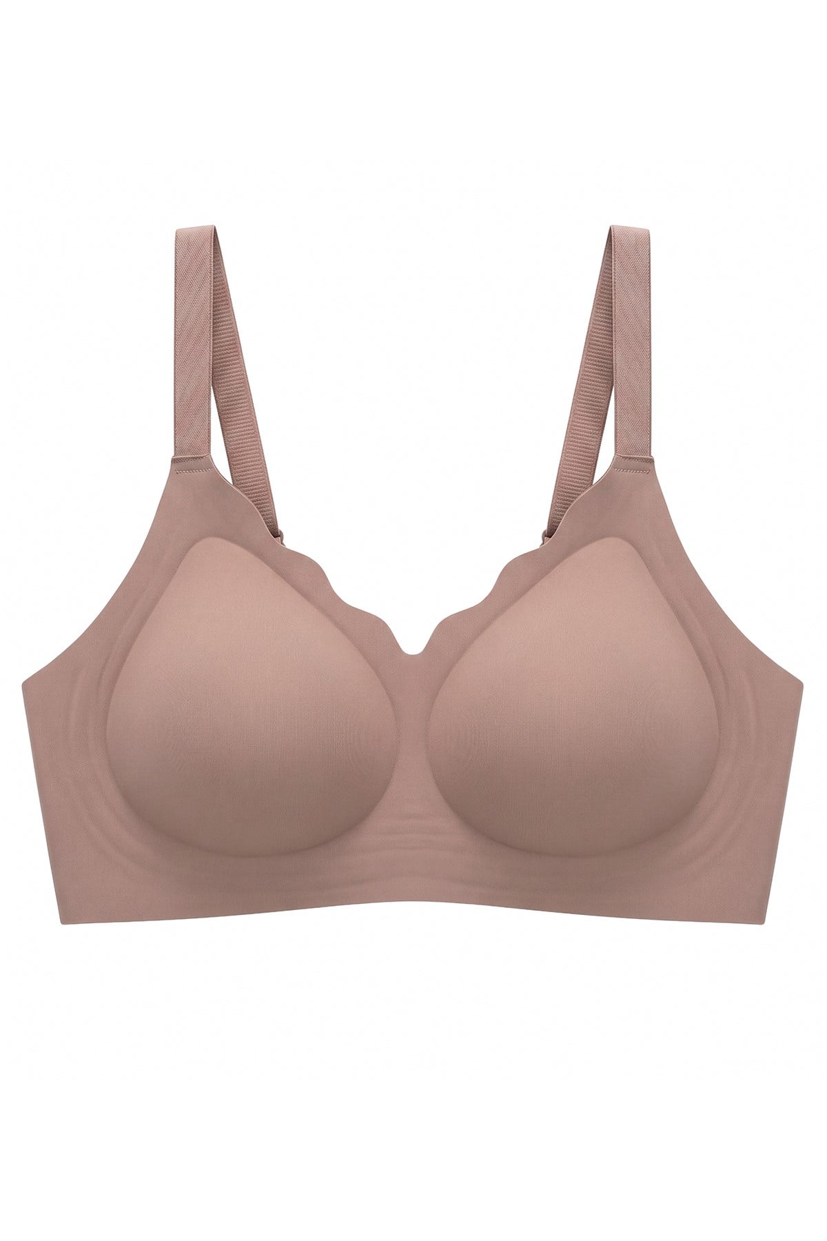 Seamless Bra - Smooth | Kahverengi Lazer Kesim Balensiz Ayarlanabilir Askılı Dikişsiz Kadın Sütyen