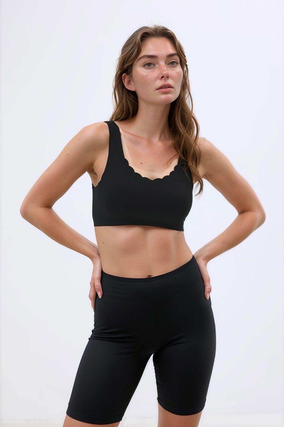 Dikişsiz Lazer Kesim Sütyen Pedli Kadın Hayalet Sütyen Dalga Detaylı - 3lü Paket