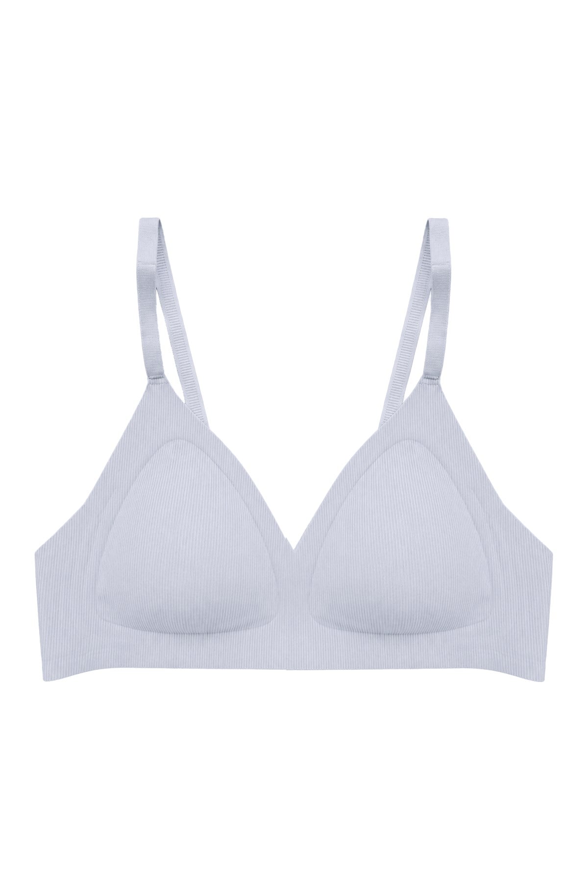Seamless Bra - Velour | Gri Lazer Kesim Balensiz Üçgen Form Dikişsiz Kadın Sütyen