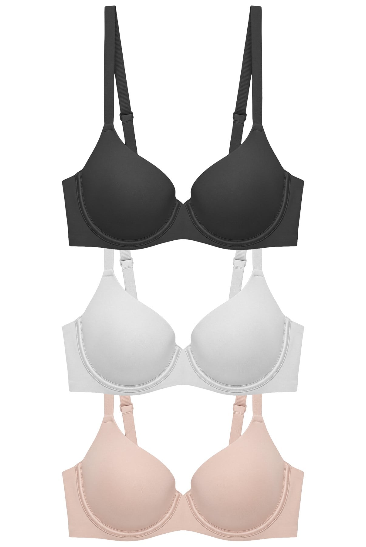 Seamless Bra - Wired | Lazer Kesim Dikişsiz Balenli Kadın Sütyen 3lü Paket