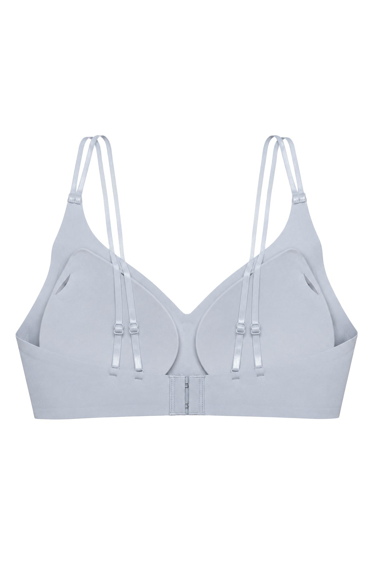 Seamless Bra - Viora | Gri Lazer Kesim Balensiz Kontur Kabartma Detaylı Dikişsiz Kadın Sütyen