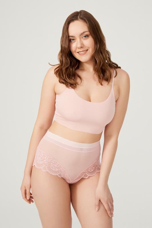 Dantel Detaylı Transparan Büyük Beden Bikini Külot 3lü Paket-2