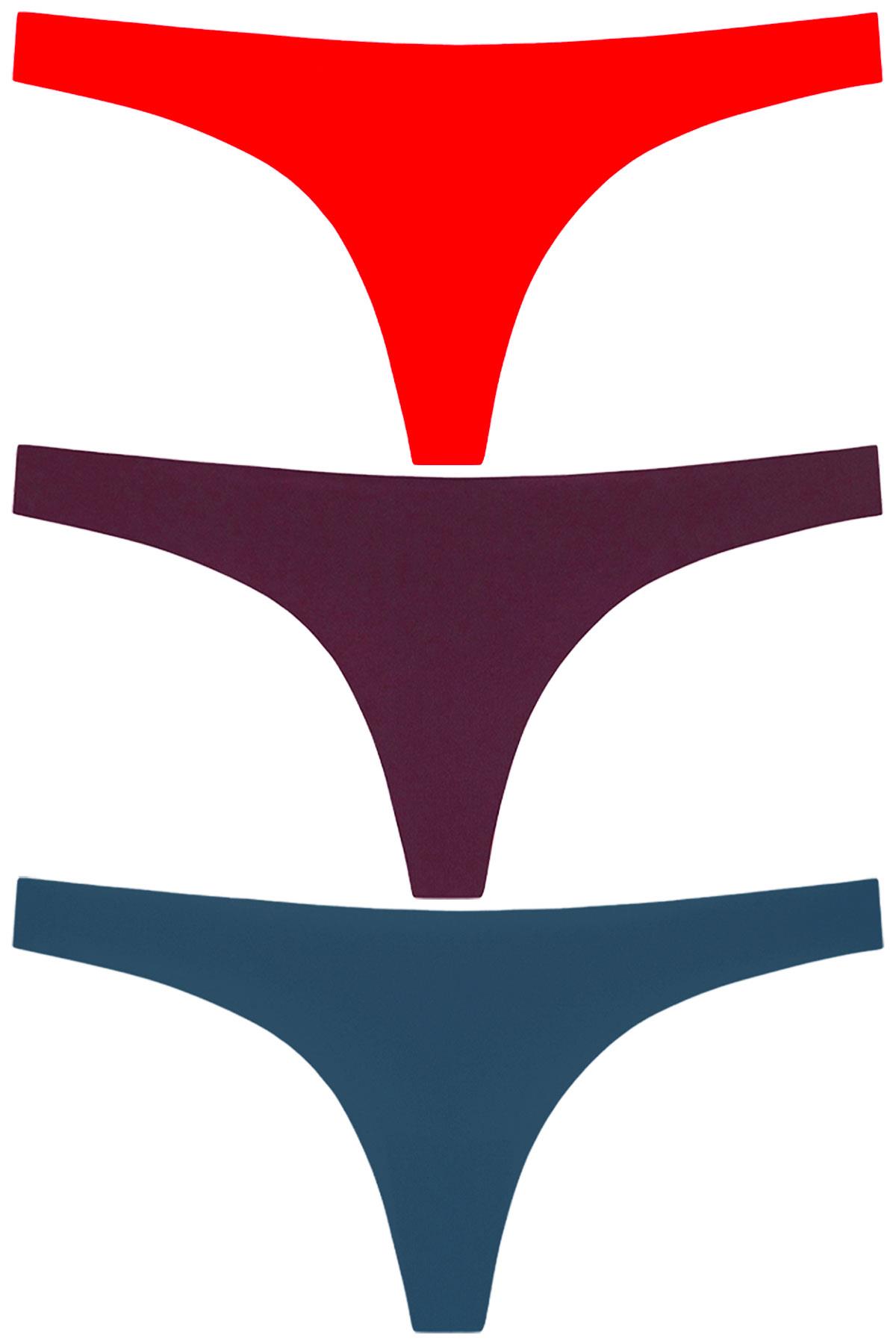 Basic Lazer Kesim Tanga Külot 3lü Paket - 4