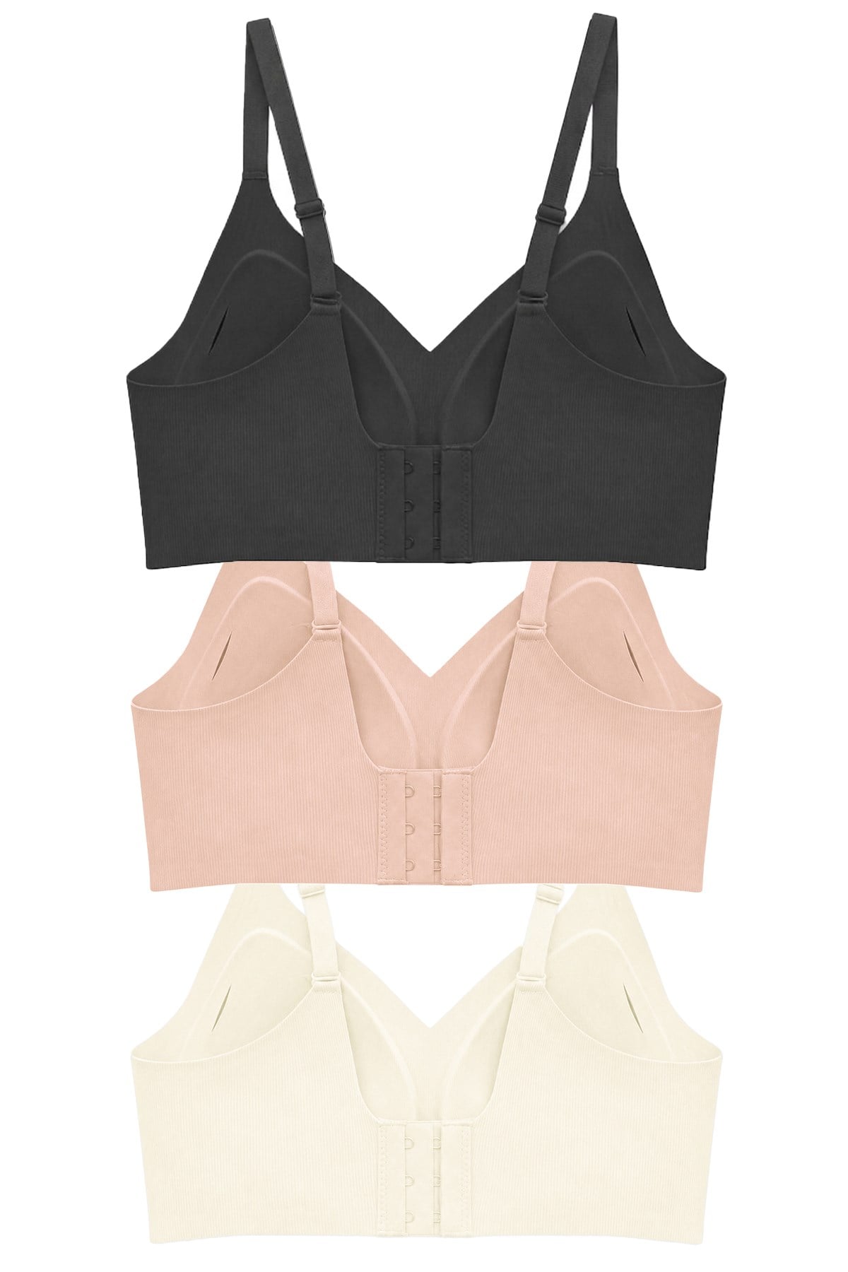 Seamless Bra - Alure | Lazer Kesim Balensiz Perfore Detaylı Dikişsiz Kadın Sütyen 3lü Paket-2