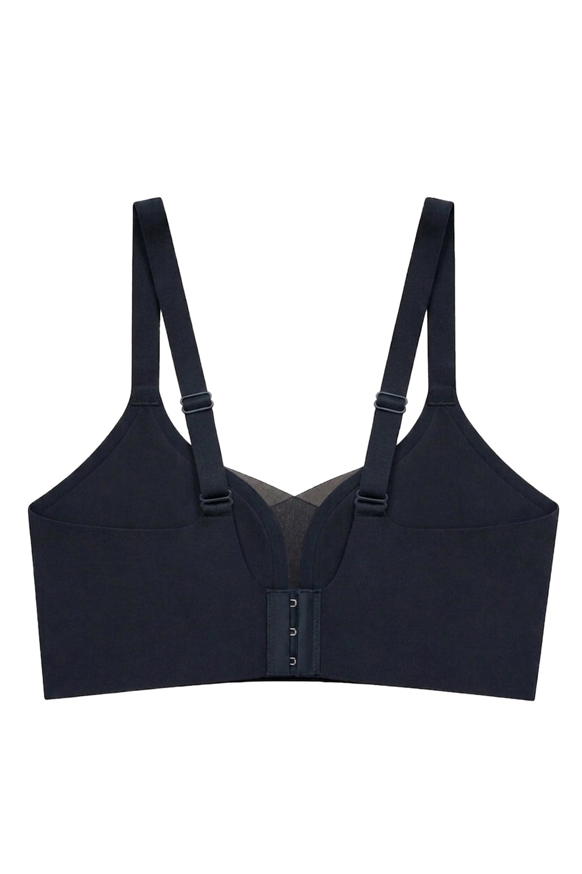 Seamless Bra - Nuvia |Siyah Lazer Kesim Klipsli Önden Açılabilir Rib Dokulu Dikişsiz Emzirme Sütyeni