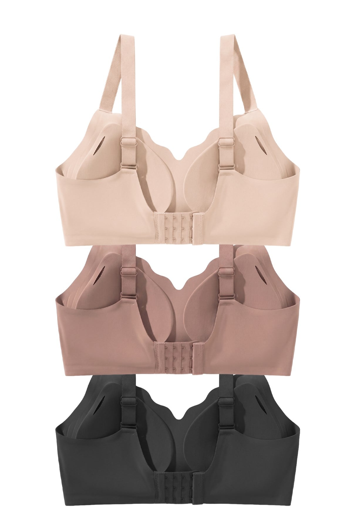 Seamless Bra - Smooth | Lazer Kesim Balensiz Ayarlanabilir Askılı Dikişsiz Kadın Sütyen 3lü Paket
