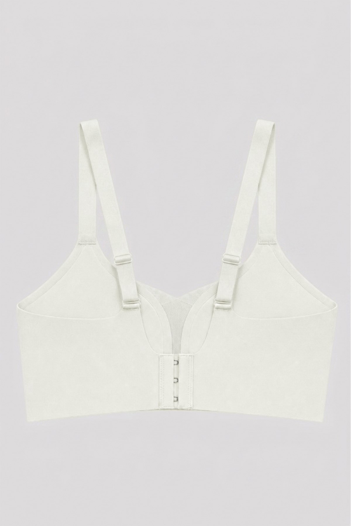 Seamless Bra - Nuvia |Krem Lazer Kesim Klipsli Önden Açılabilir Rib Dokulu Dikişsiz Emzirme Sütyeni