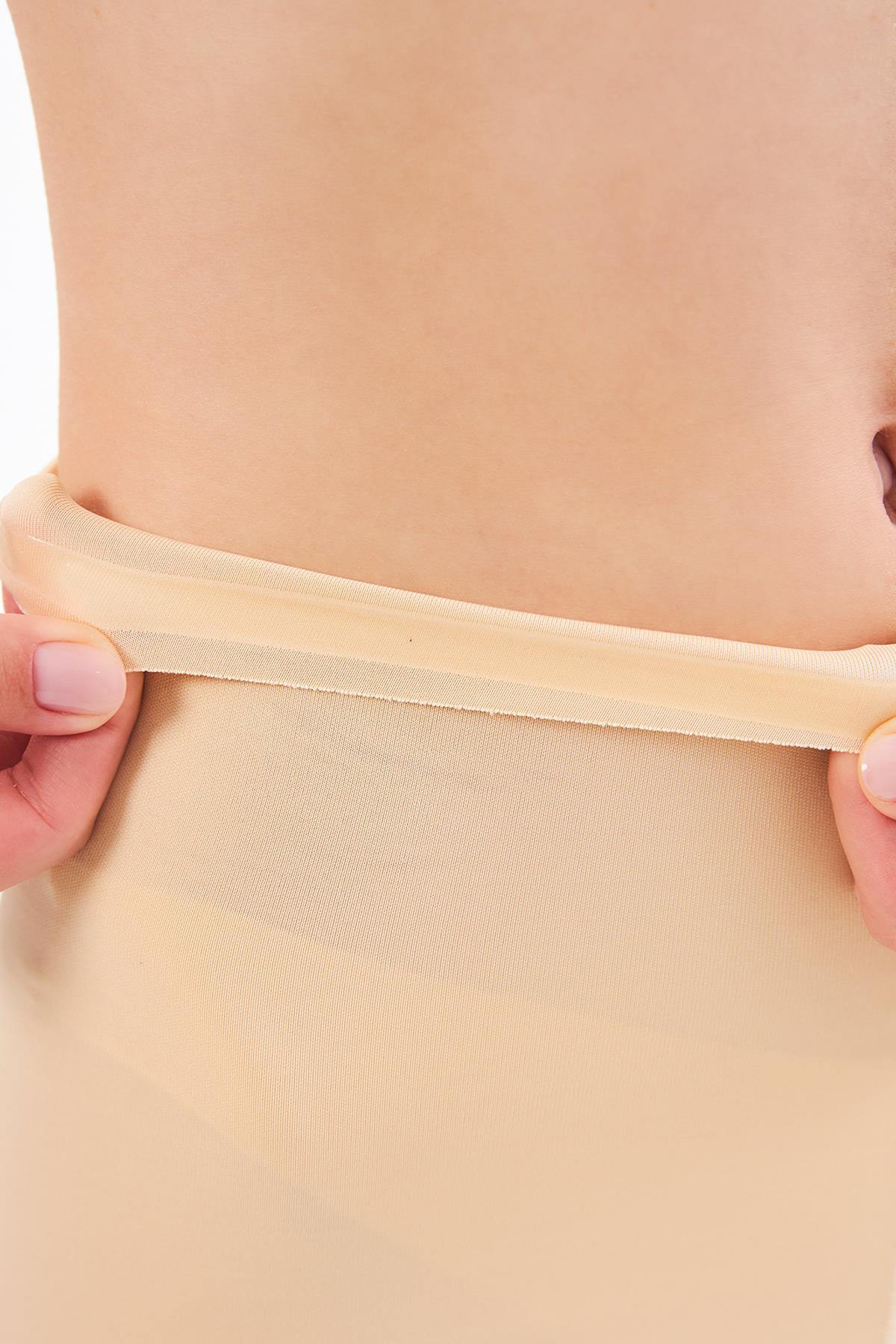 Ten Yüksek Bel Toparlayıcı Lazer Kesim Kadın Korse