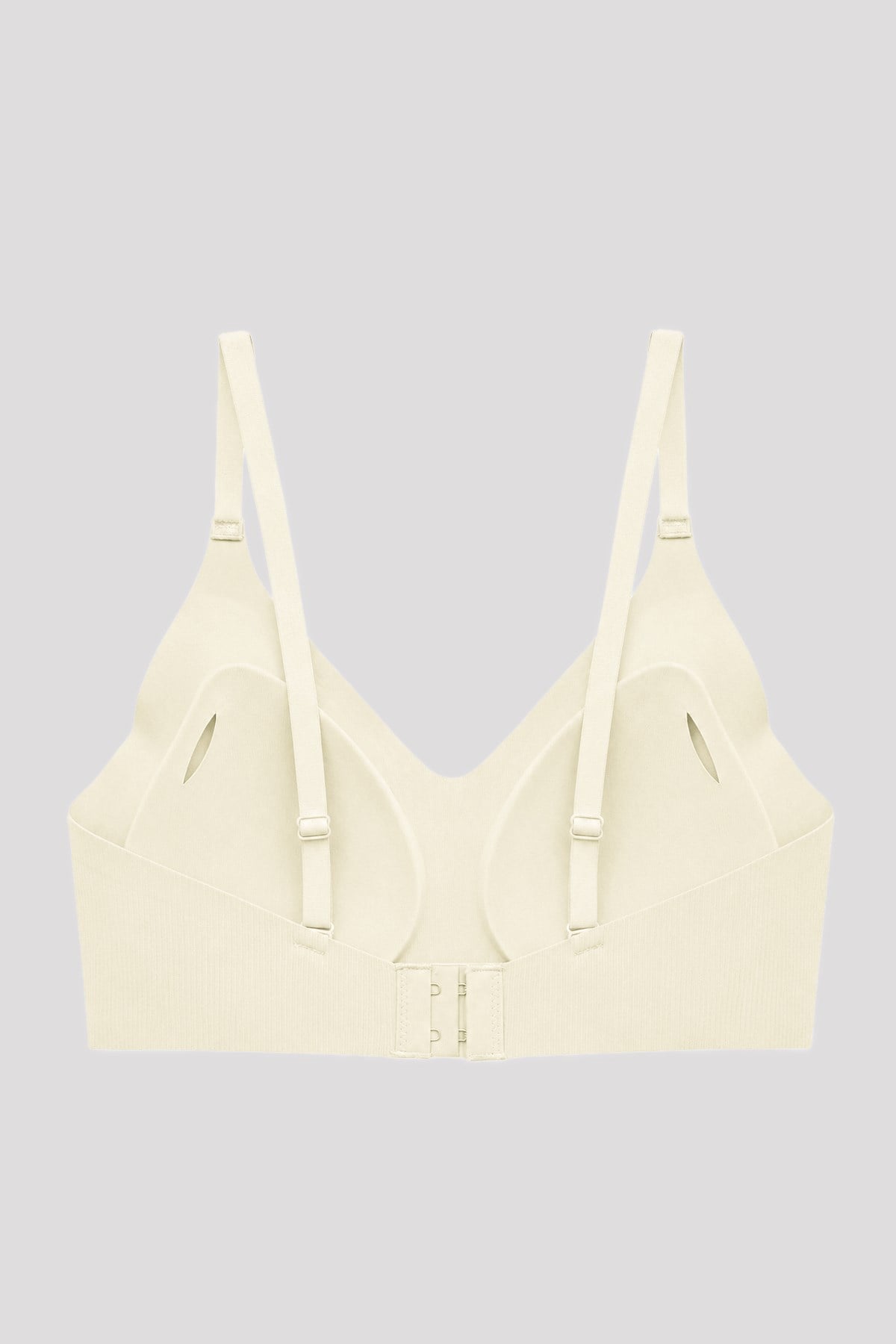 Seamless Bra - Elara | Krem Lazer Kesim Balensiz İnce Fitil Dokulu Dikişsiz Kadın Sütyen